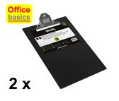 2 x klembord Classic Office Basics - A4 - kunststof zwart