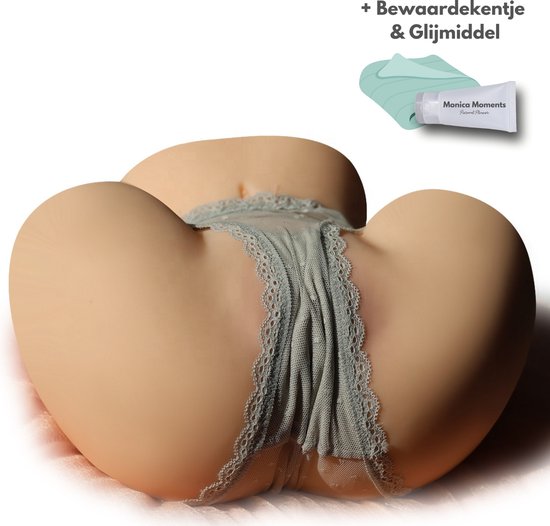 Masturbator Sex doll voor Man Sexlichaam Levensechte Sekspop - Grote Billen - 4KG - 27CM - Vagina en Anus - Set met glijmiddel en bewaardekentje - Monica Moments®