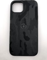 Hoogwaardige Magnetische hoesje met draadloos opladen, geschikt voor Apple - Camouflage print Backcover - Geschikt voor iPhone 13 Pro - Zwart
