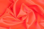 15 meter satijn stof - Neon oranje - 100% polyester