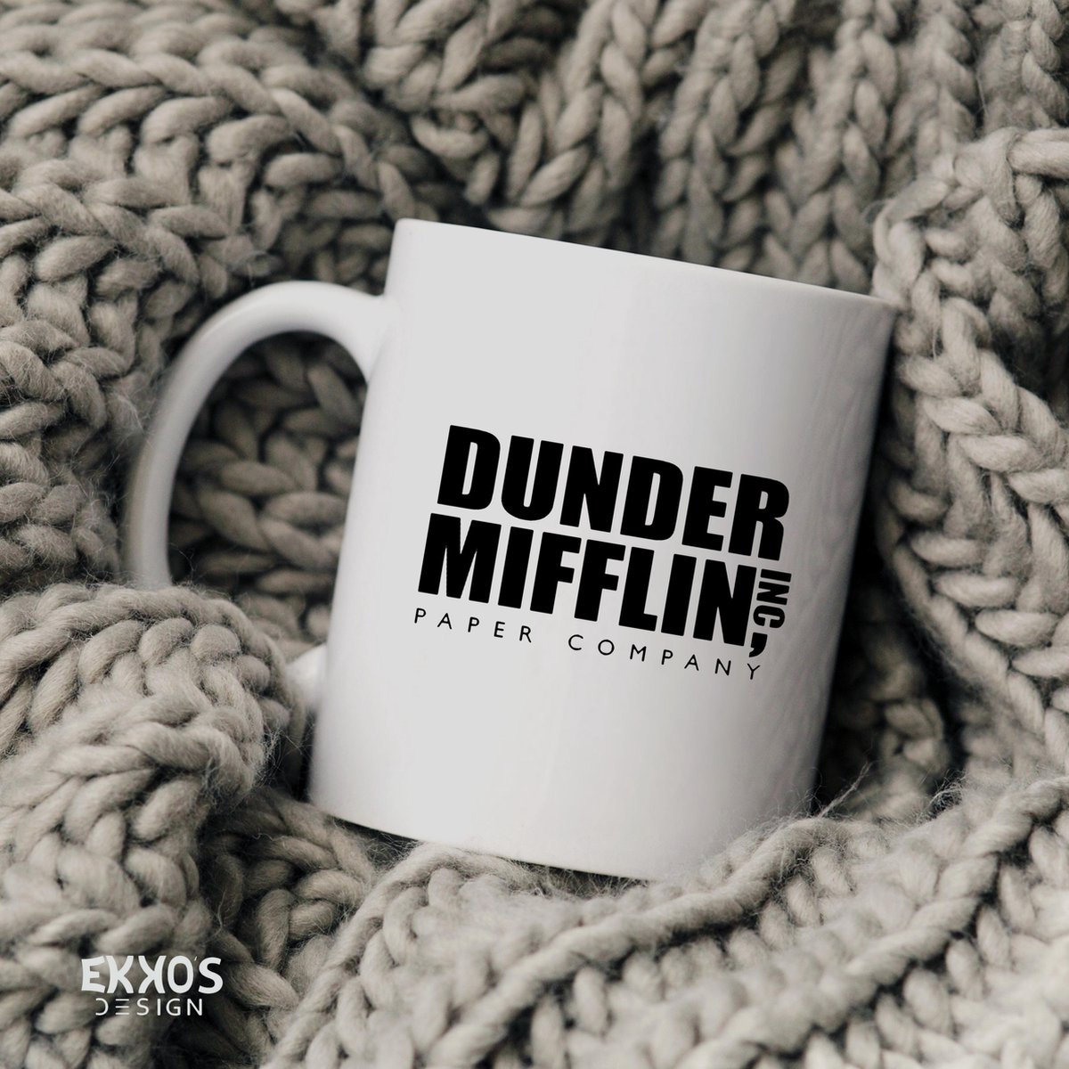 Caneca xícara de cerâmica porcelana série The Office World´s Best Boss Dunder Mifflin com