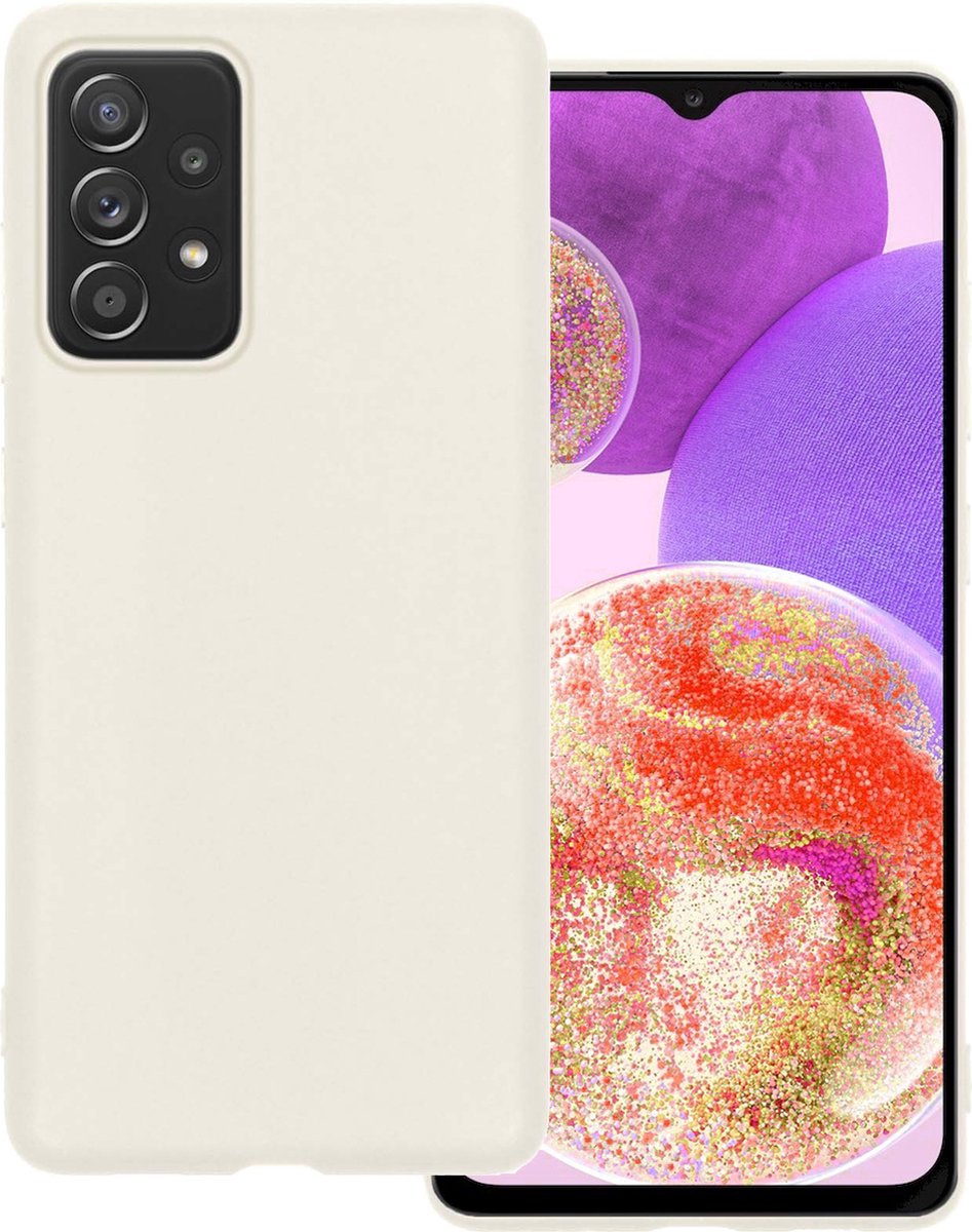 Hoesje Geschikt voor Samsung Galaxy A23 - Sterk & Shockproof - Hoes Cover - Siliconen Case - Wit