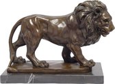 Bronzen beeld - Leeuw - sculptuur - 25,8 cm hoog