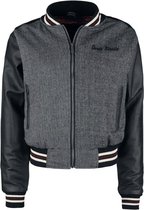 Queen Kerosin Baseball College Jacket Black & Grey - XS