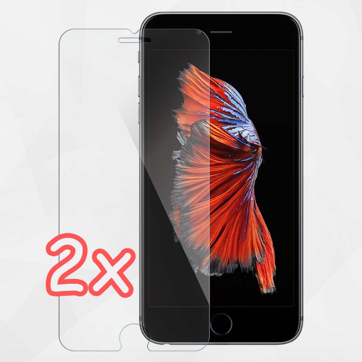 BukkitBow – Screenprotector voor iPhone 6/6S Plus - Screen Cover Protector – Beschermglas voor iPhone – 2 Stuks