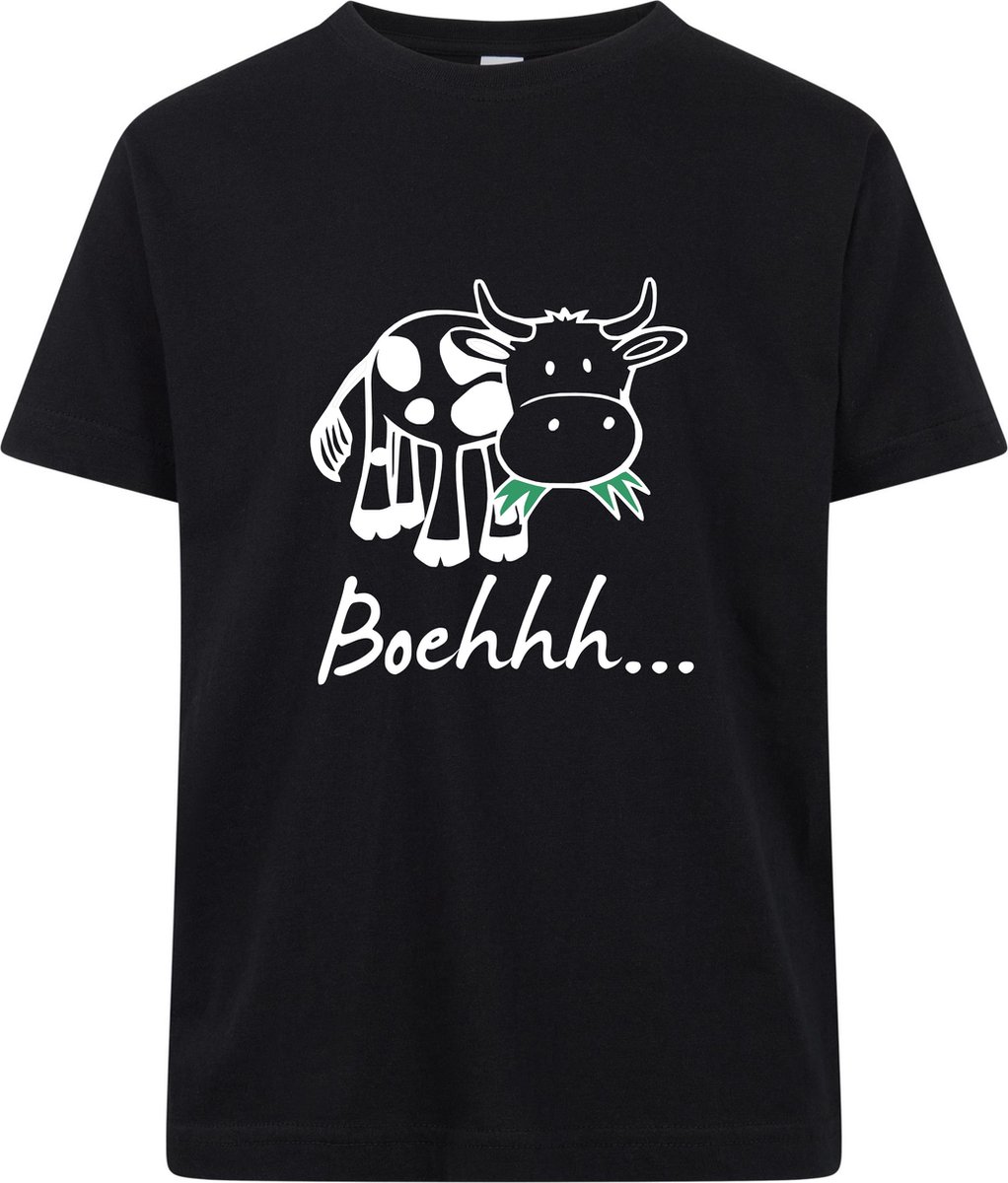 Boehhh? - T-shirt - Korte mouw - Zwart - Maat 68