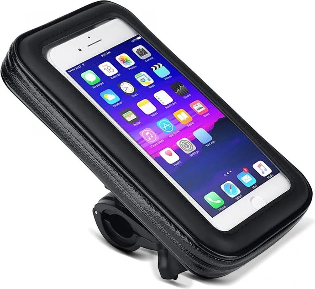 Telefoonhouder Fiets - GSM Houder Fiets - Telefoonhouder Fiets Waterdicht - 360° Rotatie - Zwart