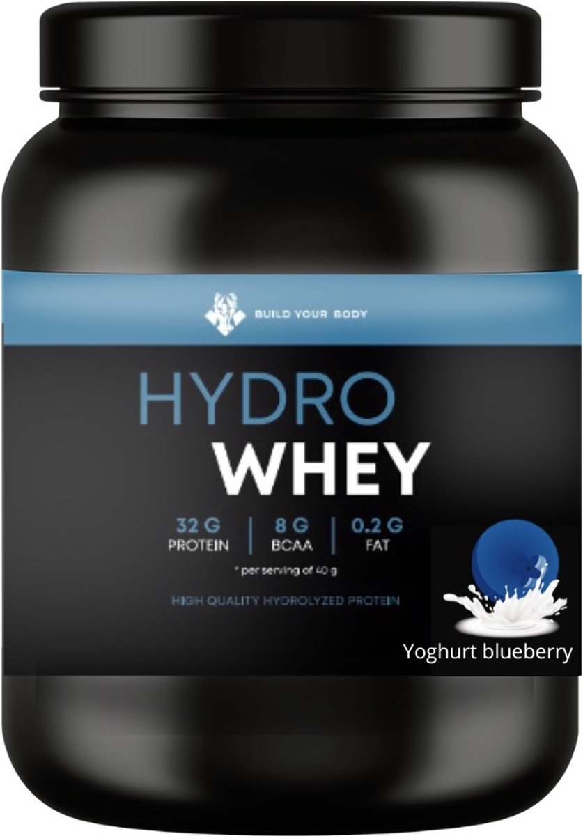 hydro whey eiwitshake yoghurt blueberry Build your Body