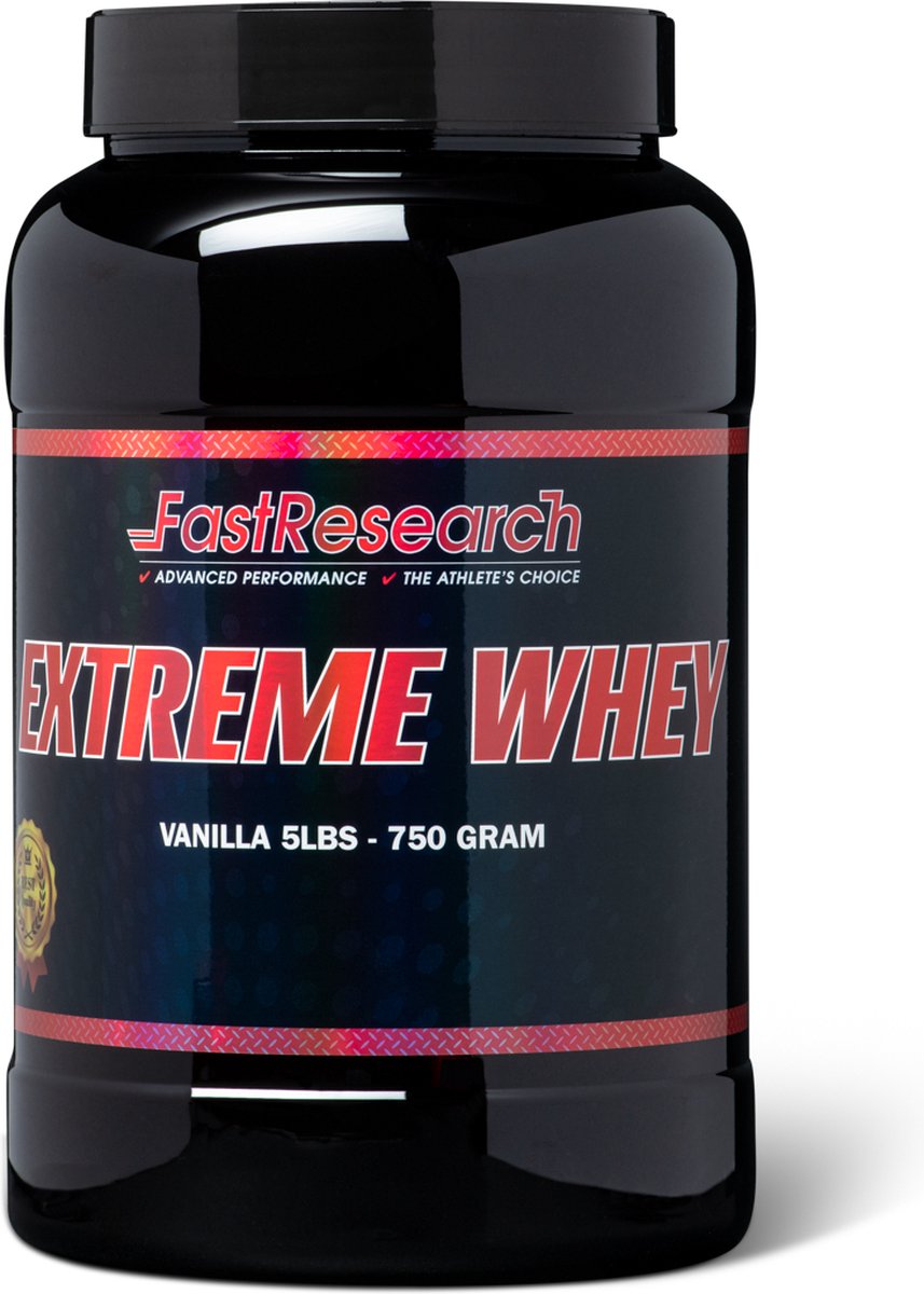Fast Research | Extreme Whey Vanille - 100% Whey Protein - Eiwitshake - 750 gram - 25 doseringen