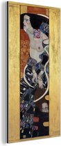 Wanddecoratie Metaal - Aluminium Schilderij Industrieel - Judith II Salomè - Gustav Klimt - 20x40 cm - Dibond - Foto op aluminium - Industriële muurdecoratie - Voor de woonkamer/slaapkamer