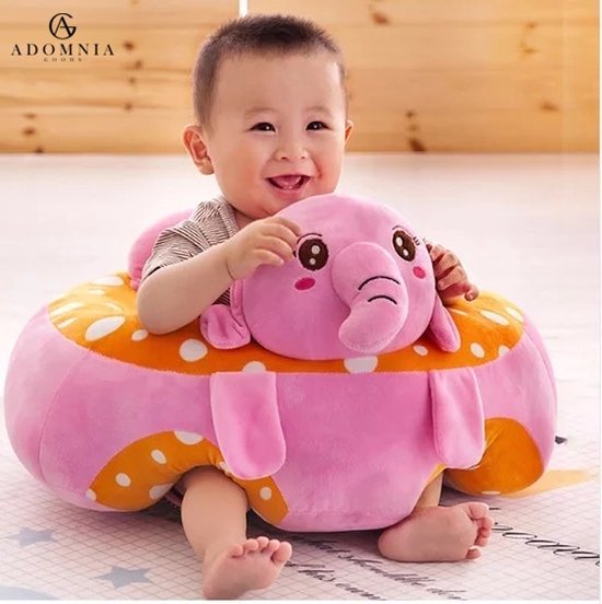 AdomniaGoods – Baby zitkussen – Baby zitstoel – Baby zitje – Baby sofa – Baby zitzak – Zit ontwikkeling – roze