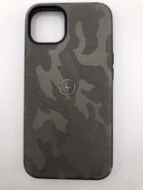 Hoogwaardige Magnetische hoesje met draadloos opladen, geschikt voor Apple - Camouflage print Backcover - Geschikt voor iPhone 13 - Grijs
