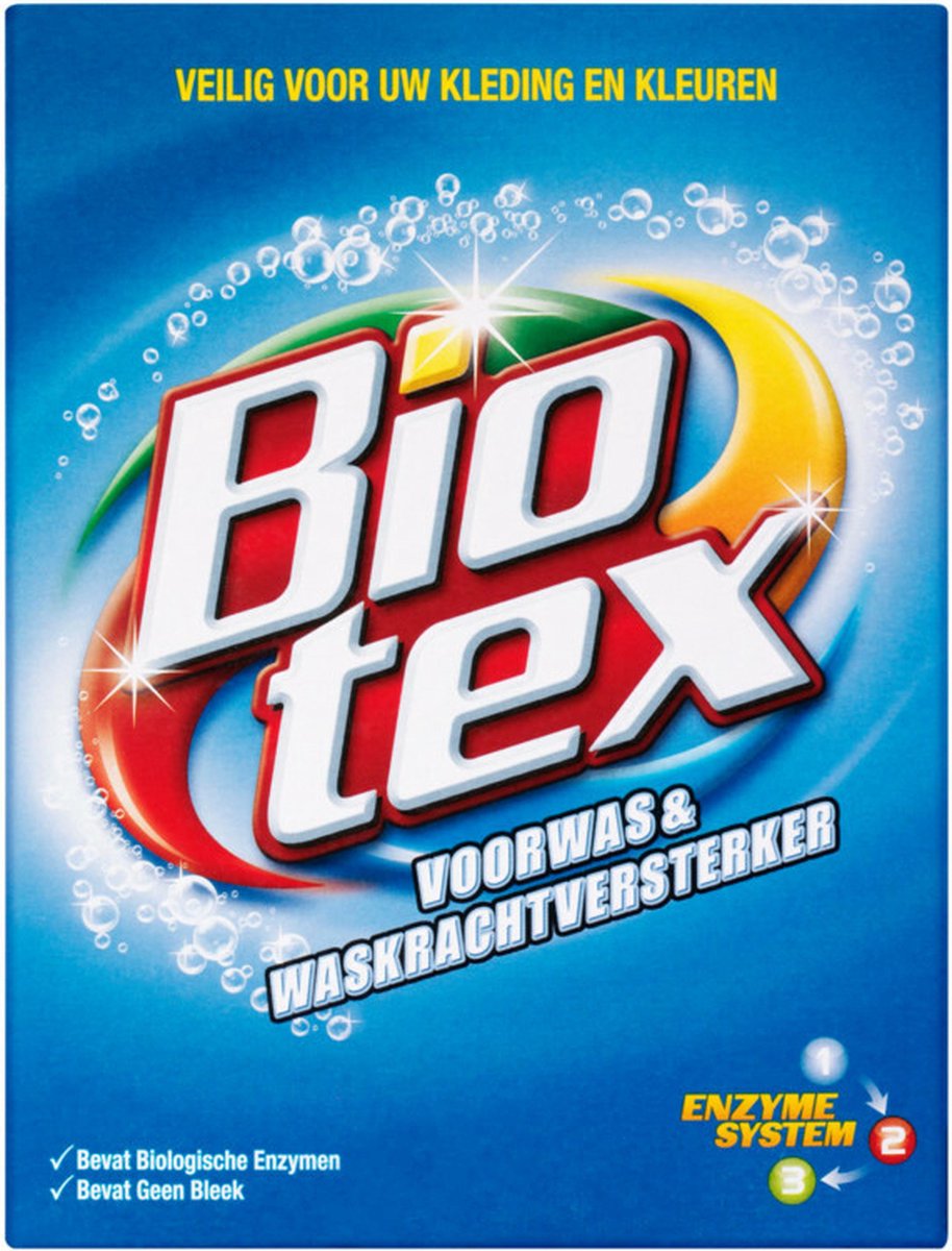 Waspoeder | BIOTEX | Voorwas | Waskrachtversterker | 750 Gr. | ± 30 wasbeurten