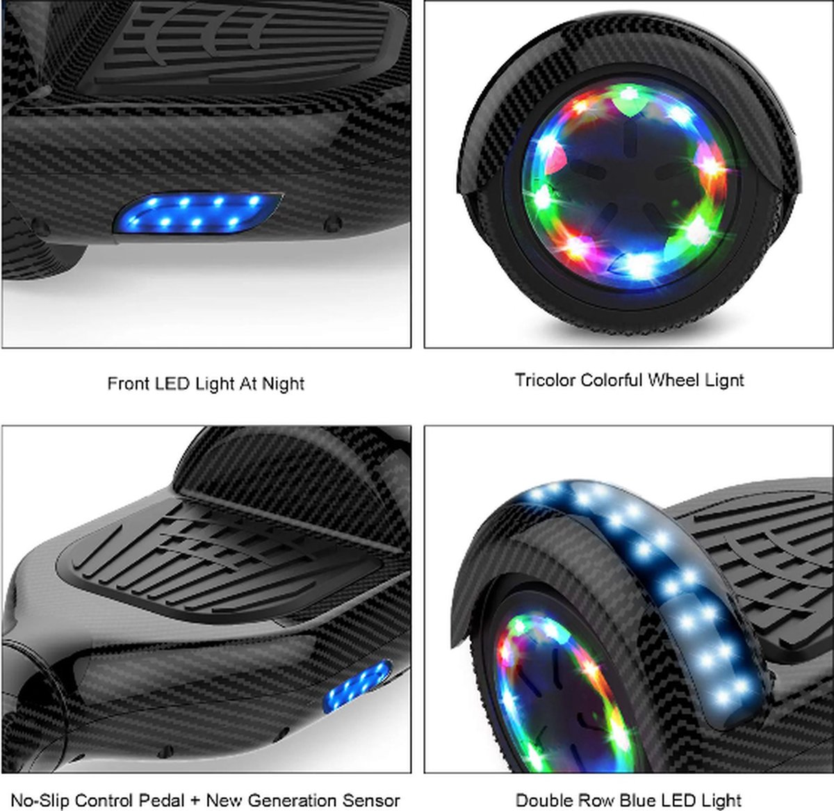 Evercross 6,5 pouces Hoverboard avec Roues flash + carte mère TAOTAO,  scooter