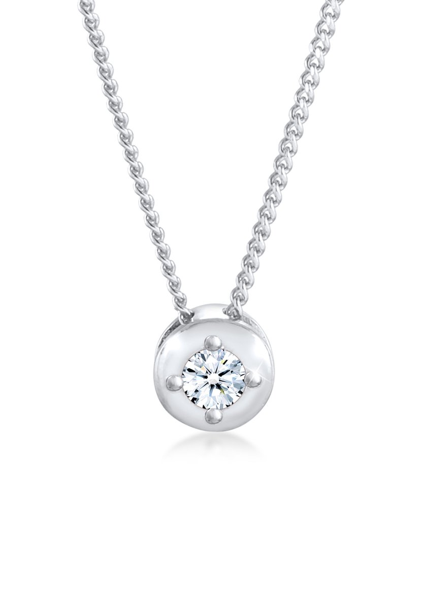 COAI cadeau-ideeën 925 zilveren damesketting met medaillonhanger Ronde hanger van iet