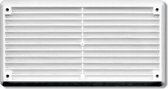 PVC ventilatierooster met wit gaas 260 x 165 mm