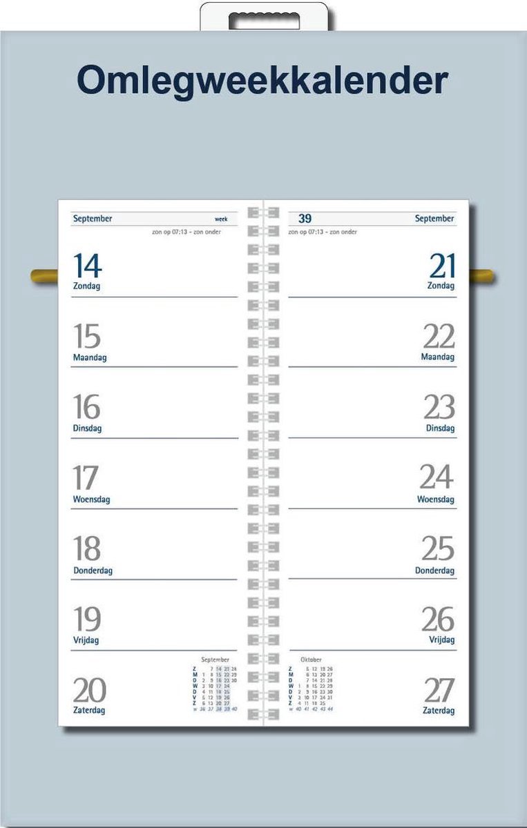 Castelli omleg weekkalender op schild 2023
