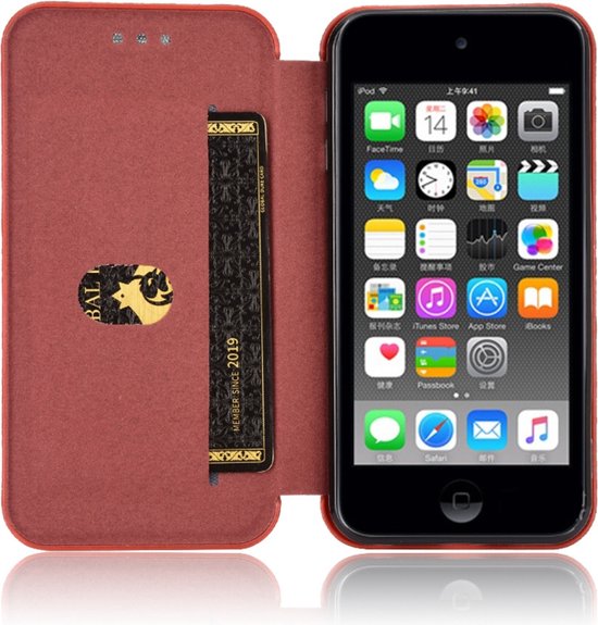 Slim Carbon Cover Hoes Etui voor iPod Touch - Bruin - 