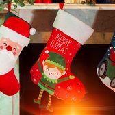 Bas de Noël Elfe de Noël par Sass & Belle - décoration bas de Noël avec Elf de Noël avec pattes pendantes
