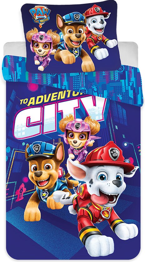 Paw Patrol Team Paw! Dekbedovertrek - 140 X 200 Cm - Kussensloop 70 X 90 Cm