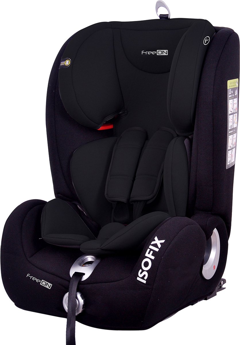 FreeON autostoel SimpleFix met isoFix Black (9-36kg) - Groep 1-2-3 autostoel voor kinderen van 9 maanden tot 12 jaar