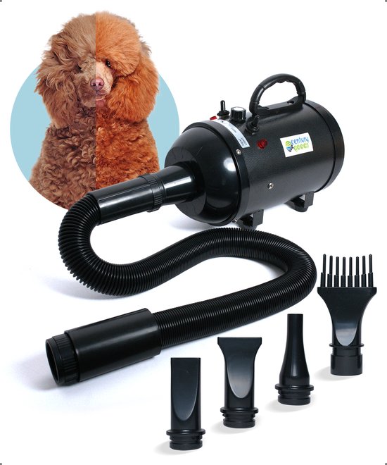 Waterblazer voor honden - 2800W - Hondenföhn incl. 4 opzetstukken