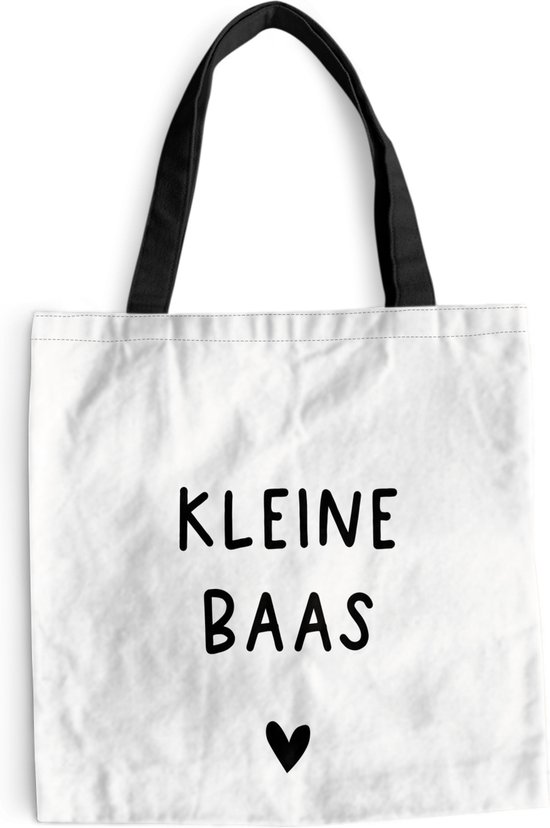 Sac bandoulière - Sac de plage - Shopper Proverbes - Little Boss - Citations - 45x45 cm - Sac en coton