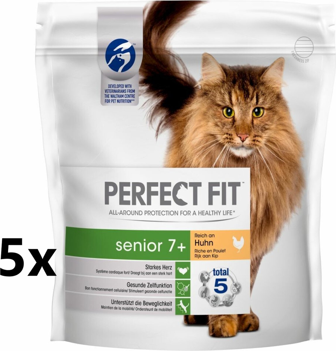 Perfect Fit Perfect Fit - Kattenvoer - Senior Kip - 5x1,4kg