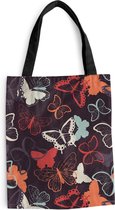 MuchoWow® Sac bandoulière - Sac de plage - Big Shopper - Sac shopping - Papillons - Motifs - Abstrait - 40x50 cm - Sac en coton