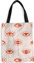 Sac bandoulière - Sac de plage - Shopper Boho - Oeil - Motifs - 40x50 cm - Sac en coton