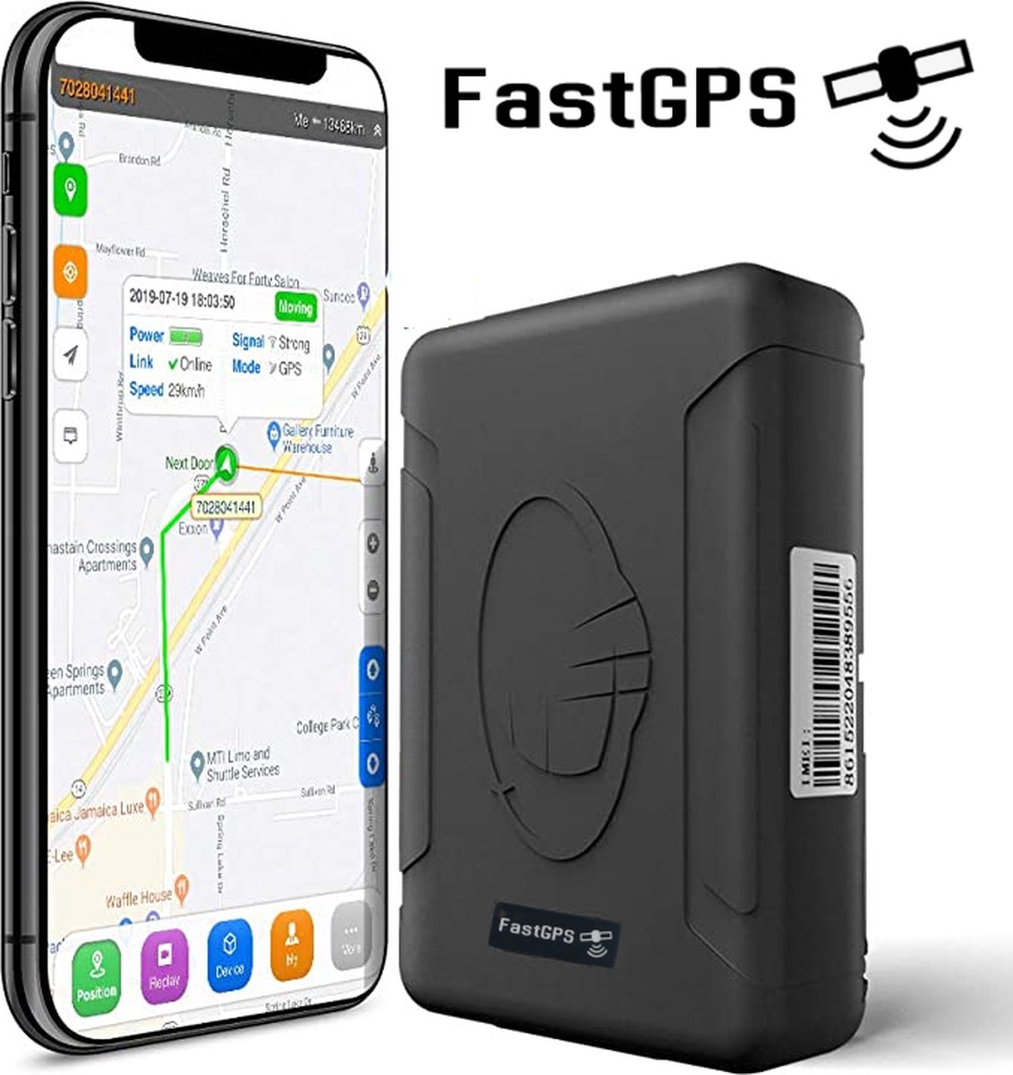 Fastgps - Portable GPS Tracker - 10000mAh accu - Magnetisch - Alleen Tracker