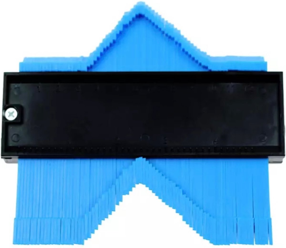 Aftekenhulp Set - Blauw - 12,7 cm - Meethulp - profielaftaster - Contourmal - aftekenhulp laminaat - Geschikt voor DIY, Tapijt, Laminaat Legset en Tegelsticker - Merkloos