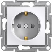 Schneider Electric Asfora Stopcontact Inbouw Randaarde Beveiliging - Wit