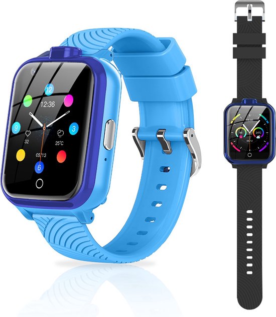 Looki Kids Smartwatch met extra Horlogeband - Kinderhorloge - GPS Tracker - Kinderen Horloge - Camera – Videobellen - Blauw