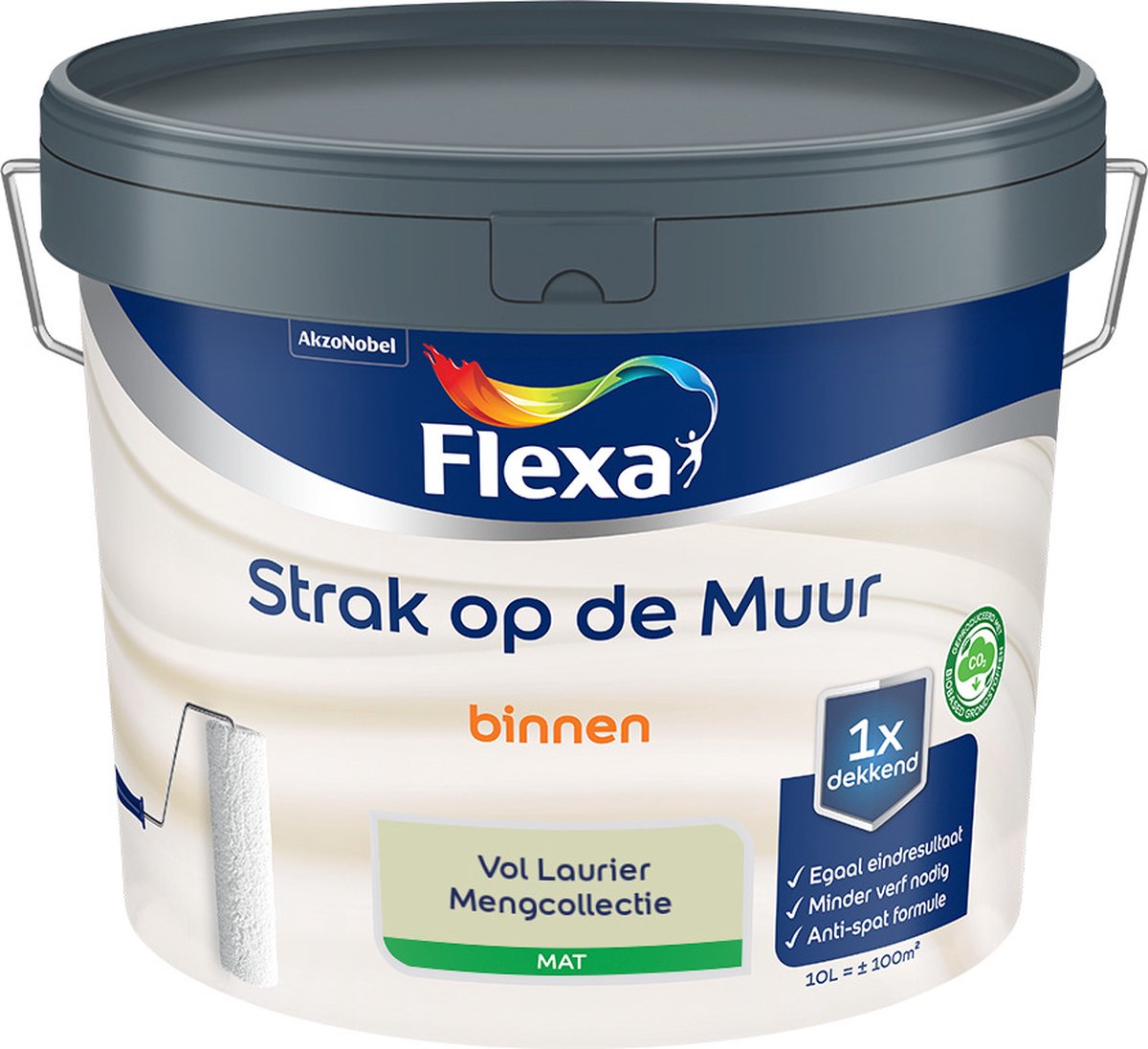 Flexa Strak op de Muur Muurverf - Mat - Mengkleur - Vol Laurier - 10 liter