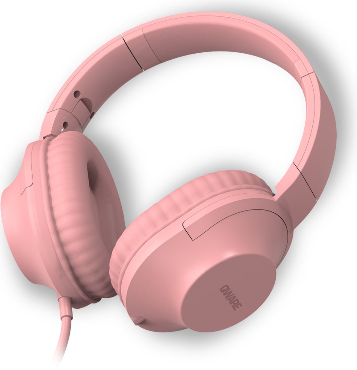 Qware Sound - Koptelefoon Kinderen – Koptelefoon Volwassenen - Koptelefoon Bedraad - Wired - Kabel - Headphone - Roze