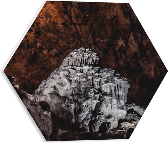 WallClassics - PVC Schuimplaat Hexagon  - Grotta Gigante - Italië - 40x34.8 cm Foto op Hexagon (Met Ophangsysteem)