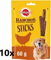 Pedigree Ranchos Sticks - Snacks pour chien - Boeuf - 10x60g