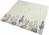 Tapis de jeu Bébé Vivo tapis de jeu - double face avec motif rue et cactus - 200 x 180 cm - antidérapant - pliable