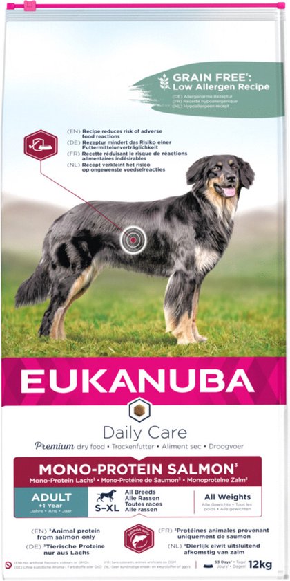 Eukanuba Adult All Breeds Mono Protein Zalm - Hondenvoer - 12 kg