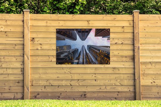 Affiche Sunrise in Chicago Garden 120x80 cm - Toile de jardin / Toile d'extérieur / Peintures pour l'extérieur (décoration de jardin)