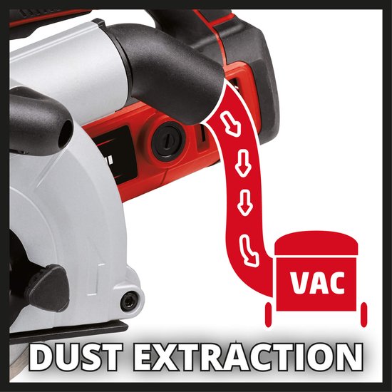 Einhell Muurfrees TE-MA 1700 - 1700 W - Ø150 mm - Groefdiepte 8-40 mm - Groefbreedte 8-38 mm - Stofafzuiging - Incl. 4x diamantslijpschijven