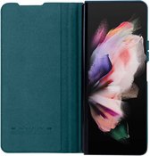 Nillkin Qin Pro Hoesje voor de Samsung Galaxy Z Fold 4 - Book Case met Camera Slider - Ruimte voor Twee Pasjes Groen