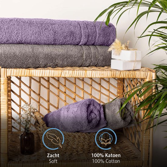 Set 2 Tappetini Da Bagno Komfortec - Cotone 100%, 600g/m², 50x70cm, Beige, Lavabile - Foto 11