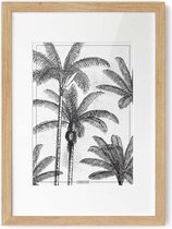 Fabrikten Palm Royal Palm Print - A4 - Zwart/ Wit