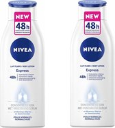 NIVEA Express Bodylotion - Body Care - Hydraterend en verzorgend serum - Voordeelverpakking 2 x 400 ml