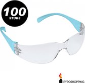 Veiligheidsbril Kinderen (100 stuks voordeelverpakking) - vuurwerkbril - spatbril - persoonlijke bescherming