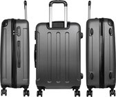 Kofferset 3 delig - Reiskoffers met TSA slot en op wielen - Avalon - Antraciet - Travelsuitcase