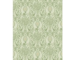 Dutch Wallcoverings - Little Kids- Lapin groen/beige - vliesbehang - 10m x 53cm - JS3312
