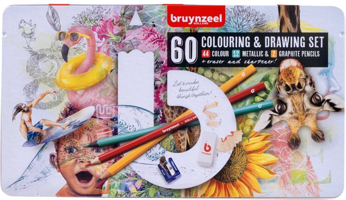 Bruynzeel Teken- en kleurset voor creatieve kunstenaars